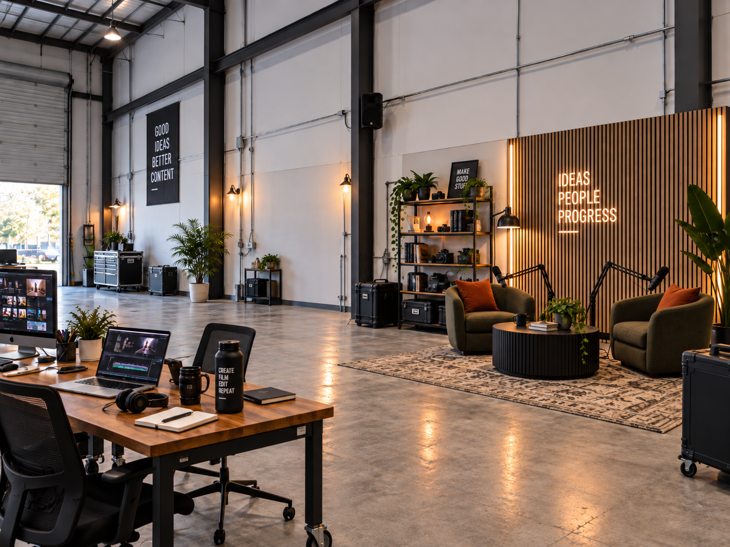 Creative business owner working inside a WorkBay studio unit