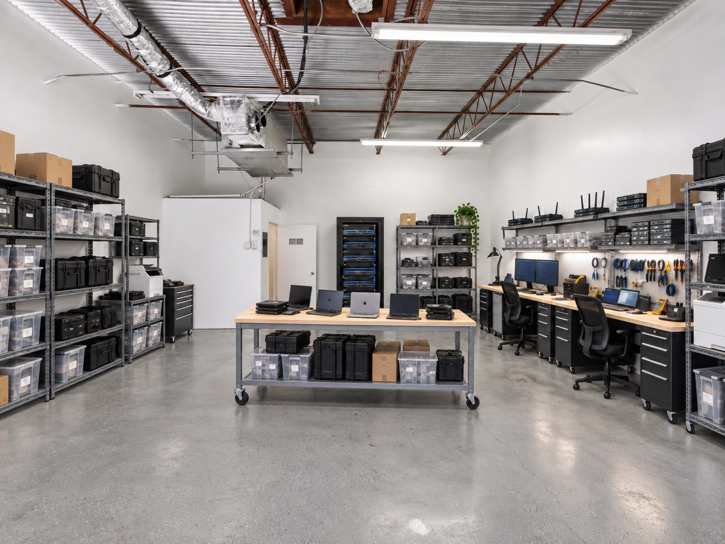 Digital services team working inside a WorkBay unit